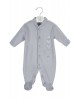 Dandelion Cotton Sleepsuit Triple Hearts Grey