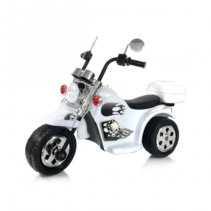 6V Electric Motorcycle Chopper White
