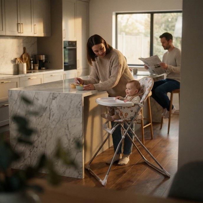 Red Kite Highchair Feed Me Compact Jungle Tots