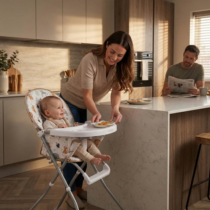 Red Kite Highchair Feed Me Compact Jungle Tots