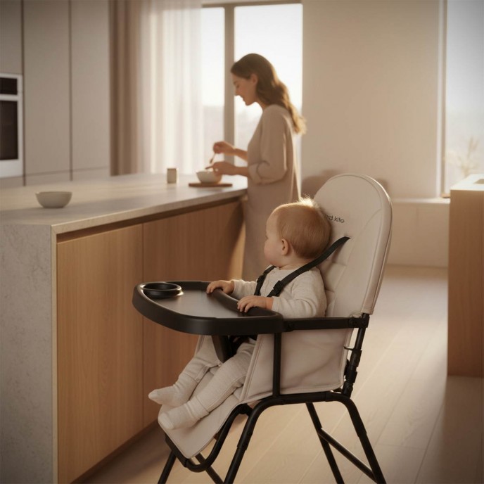 Red Kite Highchair Feed Me Fold Truffle