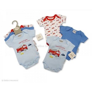 Vests Short Sleeve 3pk Firetruck Vests Short Sleeve 3pk Firetruck