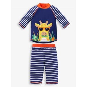 Jojo Maman Bebe Sun Protection 2pc Suit Safari 1/2yr
