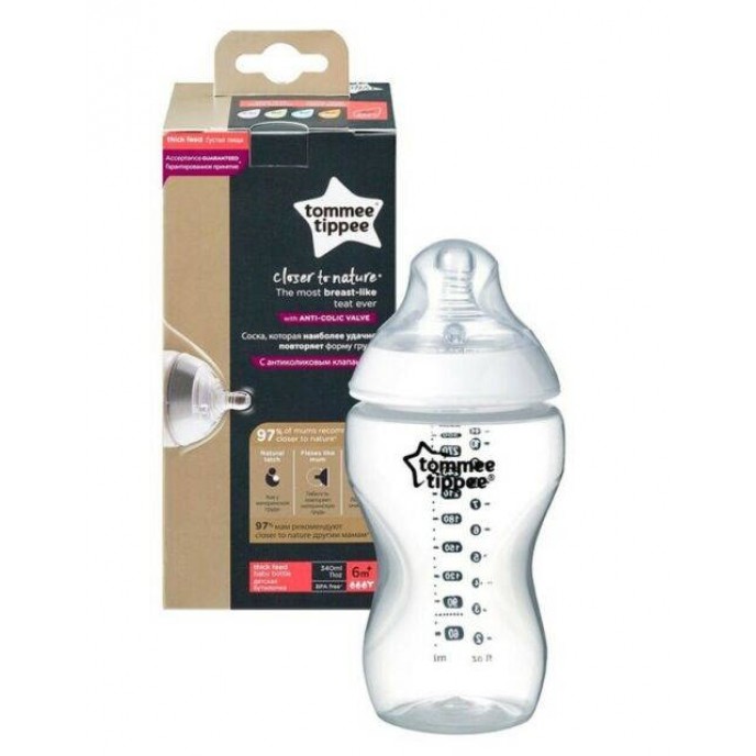 Tommee Tippee Bottle 340ml (Thicker Feed Teat)