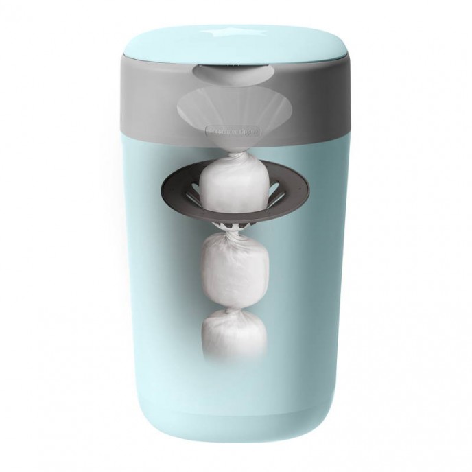 Tommee Tippee Nappy Bin Twist and Click Cloud Blue