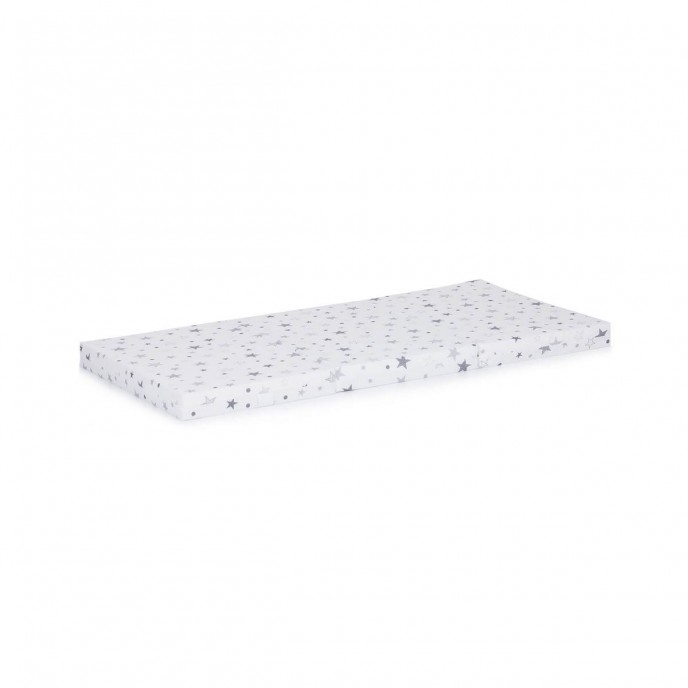 Chipolino Travel Cot Mattress 60x120cm White Grey Stars