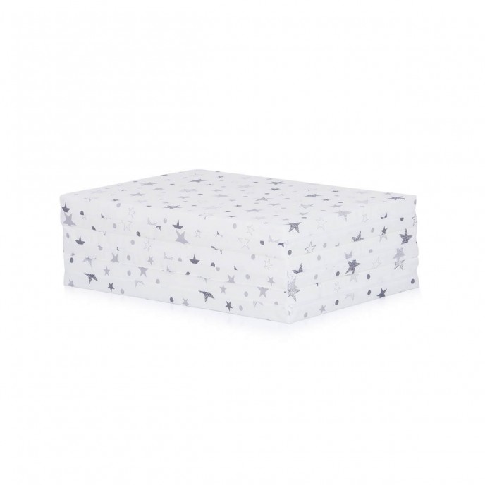 Chipolino Travel Cot Mattress 60x120cm White Grey Stars