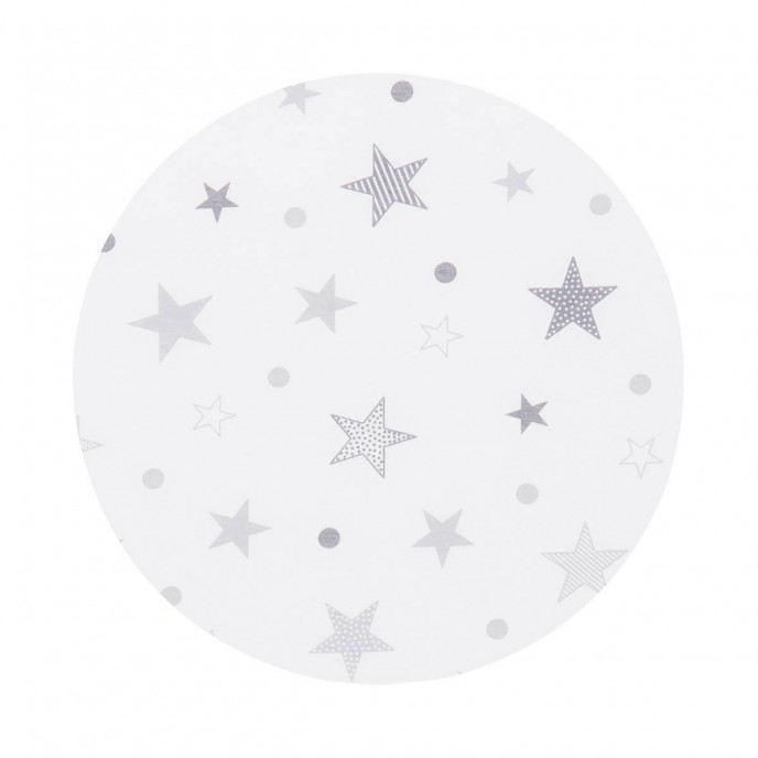 Chipolino Travel Cot Mattress 60x120cm White Grey Stars