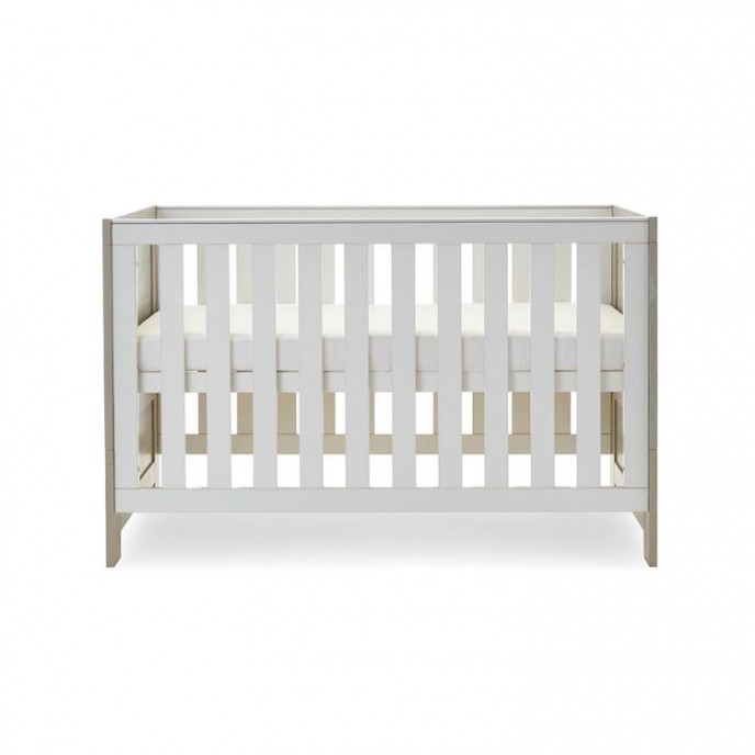 Obaby Cotbed Nika Grey Wash and White