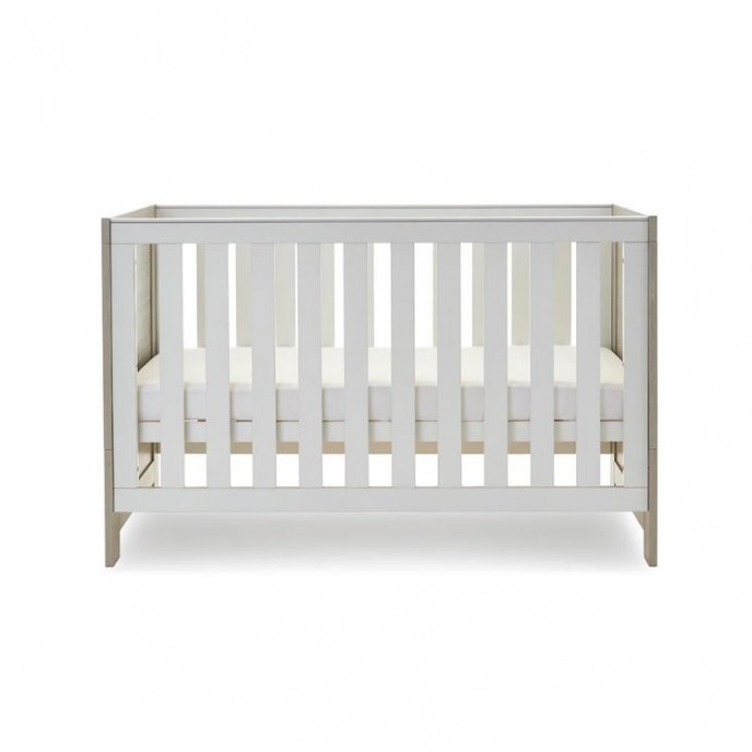 Obaby Cotbed Nika Grey Wash and White