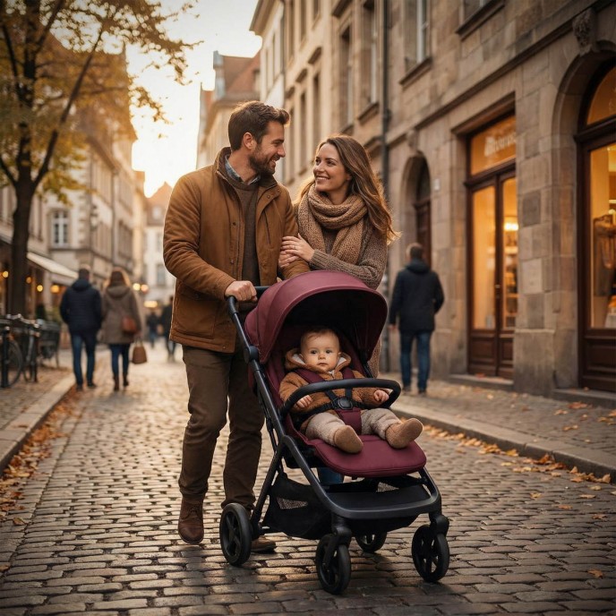 Red Kite Stroller Push Me Astro Autofold Mulberry