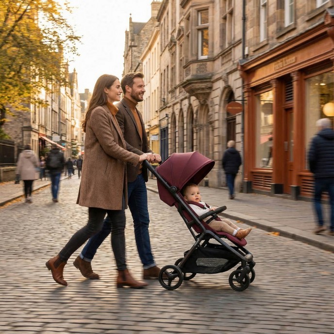 Red Kite Stroller Push Me Astro Autofold Mulberry