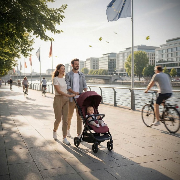 Red Kite Stroller Push Me Astro Autofold Mulberry