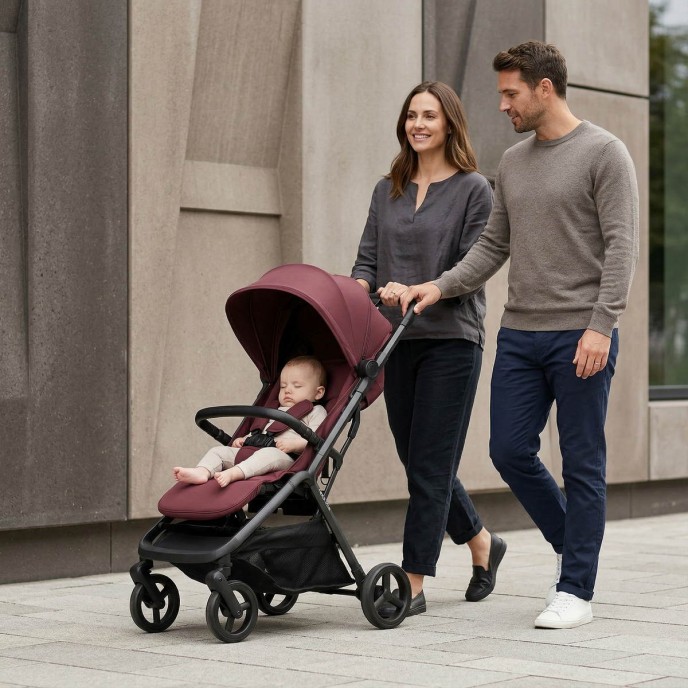 Red Kite Stroller Push Me Astro Autofold Mulberry