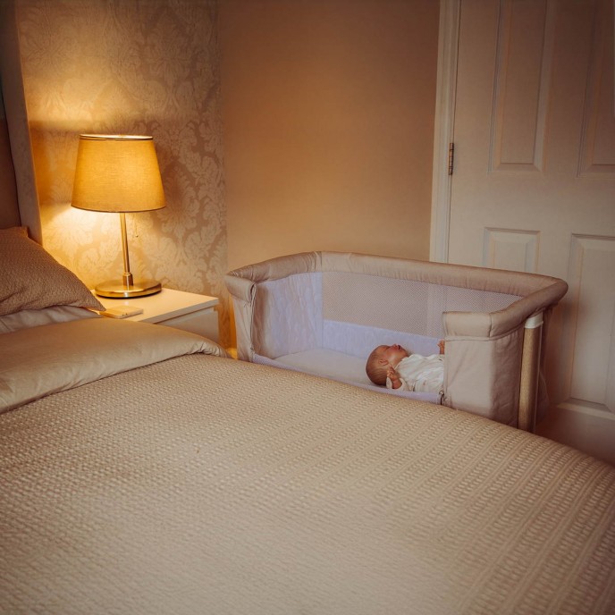 Red Kite Co-Sleeping Crib Rockabye Oatmeal