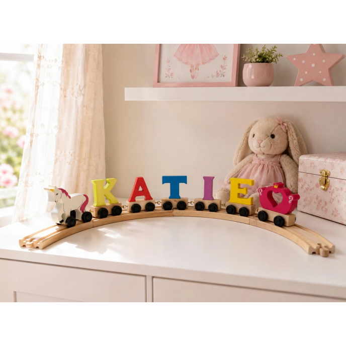 Wooden Train Names - natural or coloured