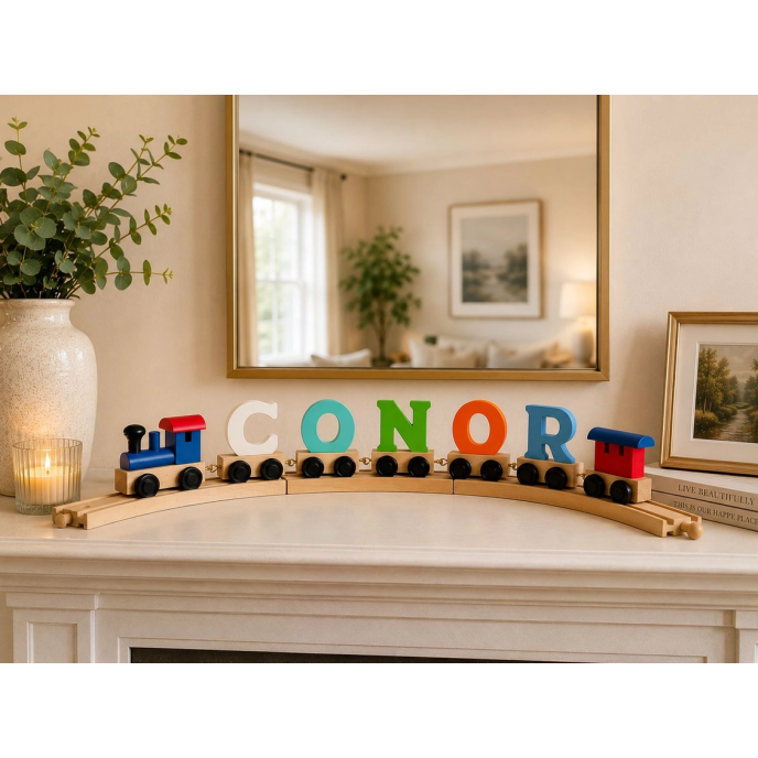 Wooden Train Names - natural or coloured