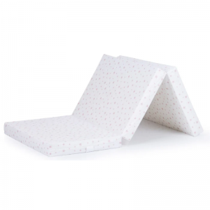 Chipolino Travel Cot Mattress 60x120cm White Beige Stars Chipolino Travel Cot Mattress 60x120cm White Beige Stars