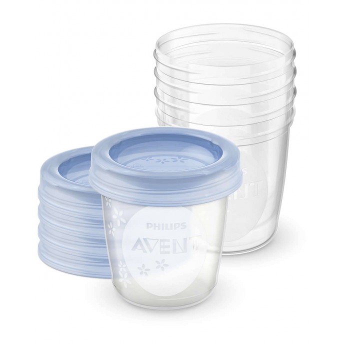 Avent Via Storage Cups 180ml 5pk