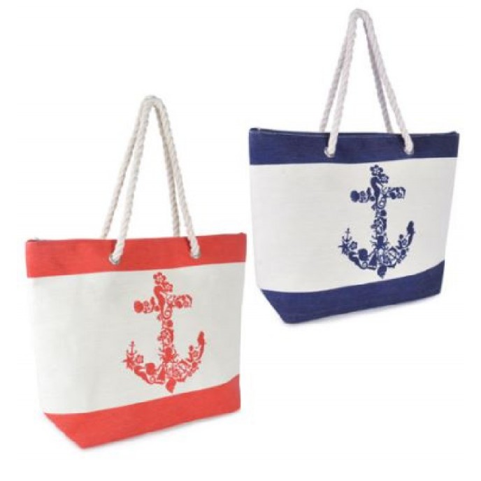 Drawstring Bag Anchor Print