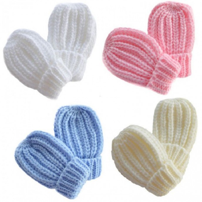 Soft Touch Ribbed Baby Mittens