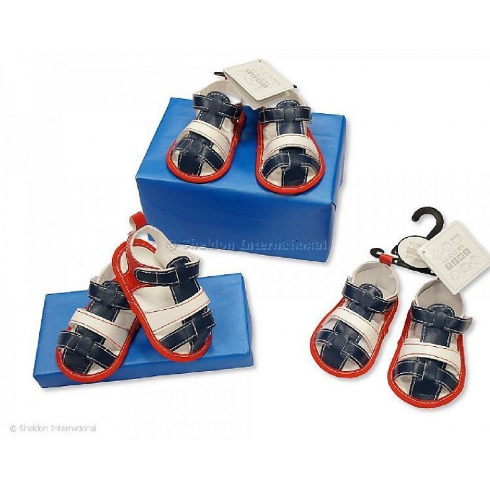 Baby Sandle Red-White-Navy