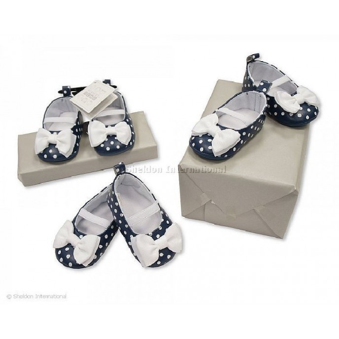 Baby Girl Pram Shoes with Bow