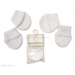 Baby Newborn Mittens White Baby Newborn Mittens White