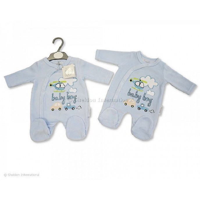 Babygrow Velour Baby Boy Babygrow Velour Baby Boy