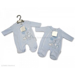 Babygrow Velour Tiny Baby Mr.Ted  Babygrow Velour Tiny Baby Mr.Ted