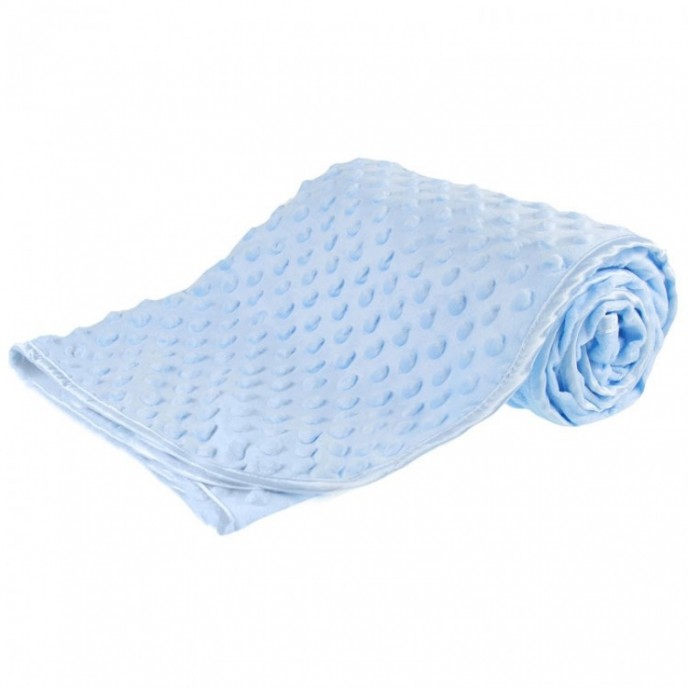 Soft Touch Velour Bubble Blanket Blue
