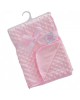 Soft Touch Velour Bubble Blanket Pink