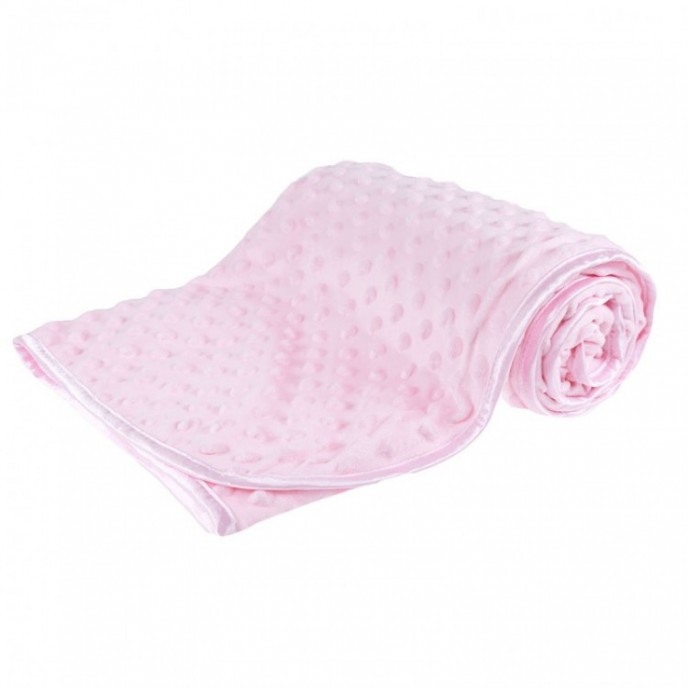 Soft Touch Velour Bubble Blanket Pink