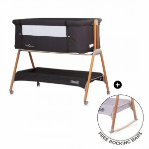 Chipolino Bedside Crib Sweet Dreams Rocking Graphite Chipolino Bedside Crib Sweet Dreams Rocking Graphite