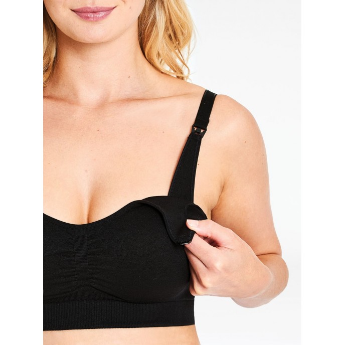 Emma Jane Zara Nursing Bra Seamless Black - Mum n Me Baby Shop Malta