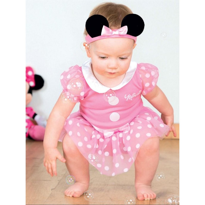 Carnival Costume Minnie Mouse Pink Jersey Set 6-9m