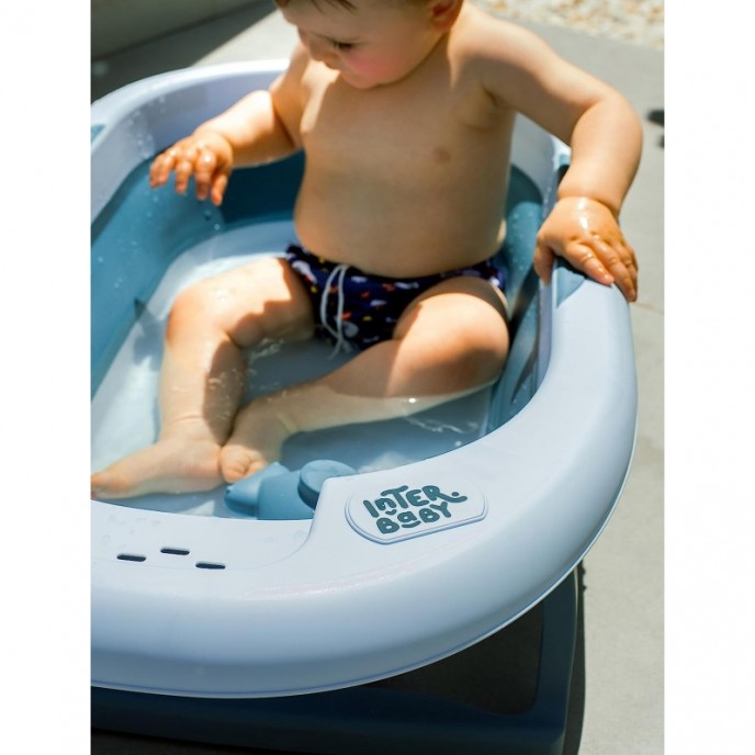 Interbaby Foldable Bath and Rinse Cup Blue