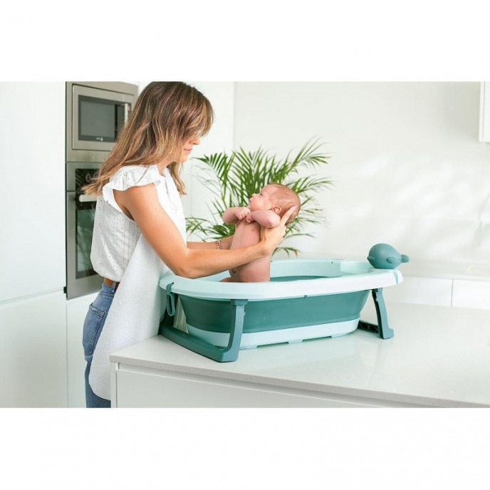 Interbaby Foldable Bath and Rinse Cup Green