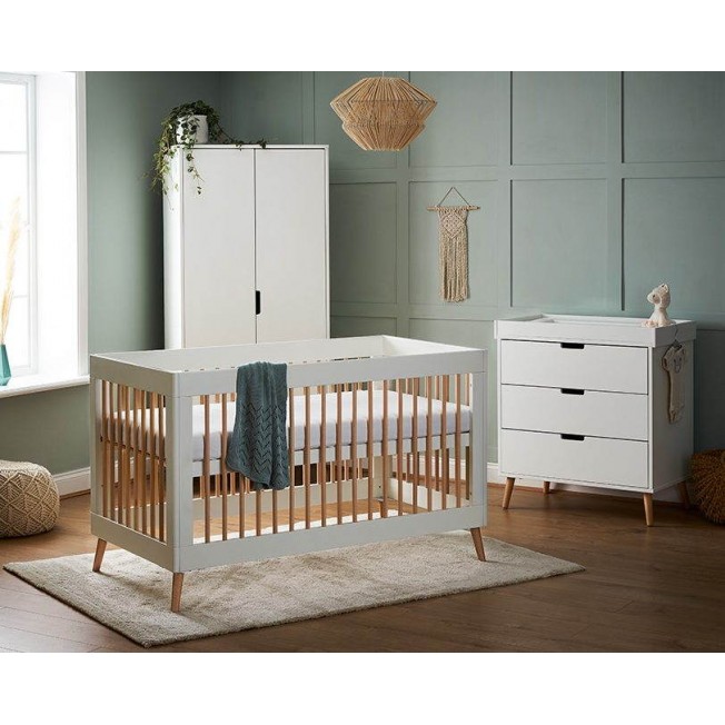 Obaby Maya Nursery Set White with Natural Obaby Maya Nursery Set White with Natural