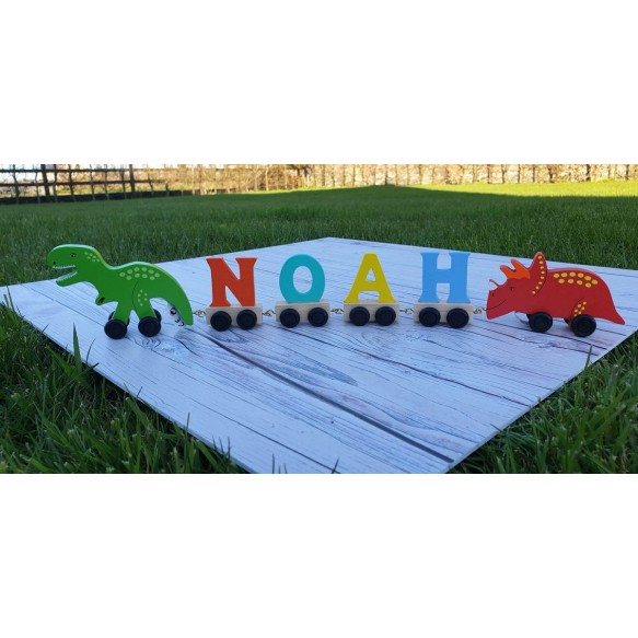 Wooden Train Names - natural or coloured Wooden Train Names - natural or coloured