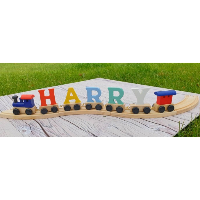 Wooden Train Names - natural or coloured Wooden Train Names - natural or coloured