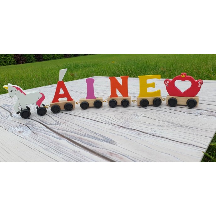 Wooden Train Names - natural or coloured Wooden Train Names - natural or coloured