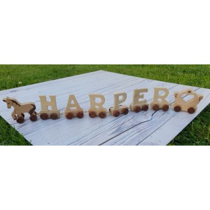 Wooden Train Names - natural Wooden Train Names - natural