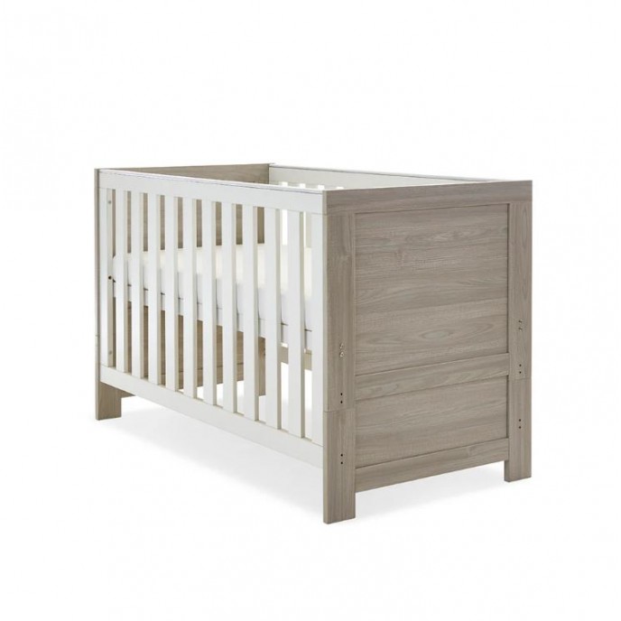 Obaby Cot Nika Mini Grey Wash and White