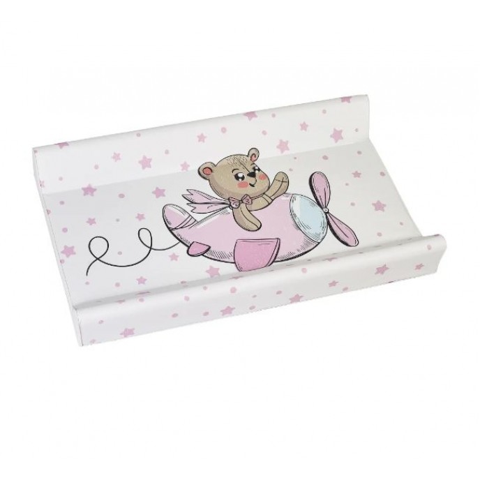 Plebani Changing Mat Nuvola Bear Stars Pink