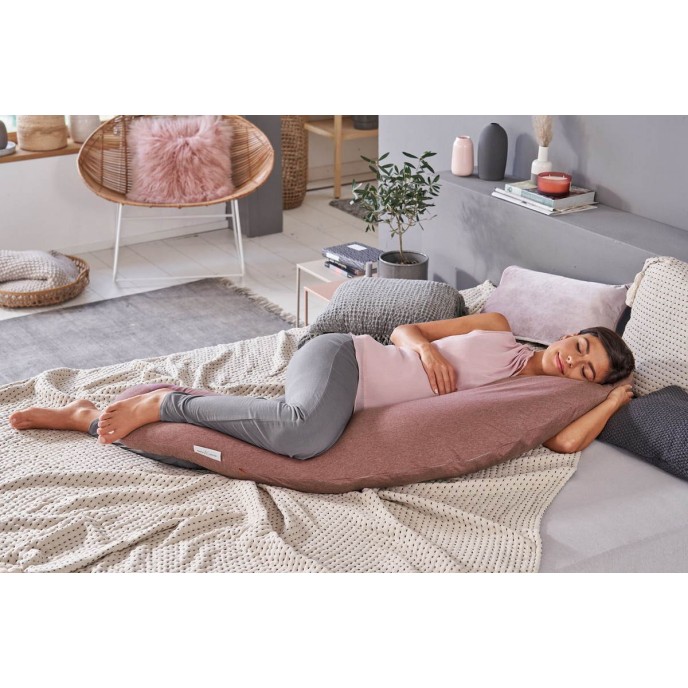 Theraline Maternity & Nursing Pillow Original Bamboo Melange Mid Gray