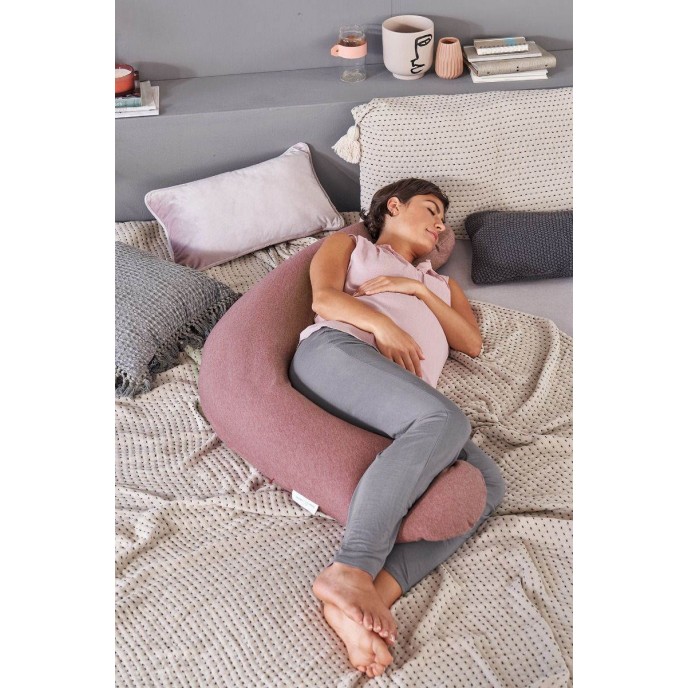 Theraline Maternity & Nursing Pillow Original Bamboo Pebble Grey