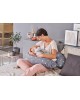 Theraline Maternity & Nursing Pillow Original Bamboo Melange Mid Gray