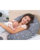 Theraline Maternity & Nursing Pillow Original Bamboo Melange Green Gray