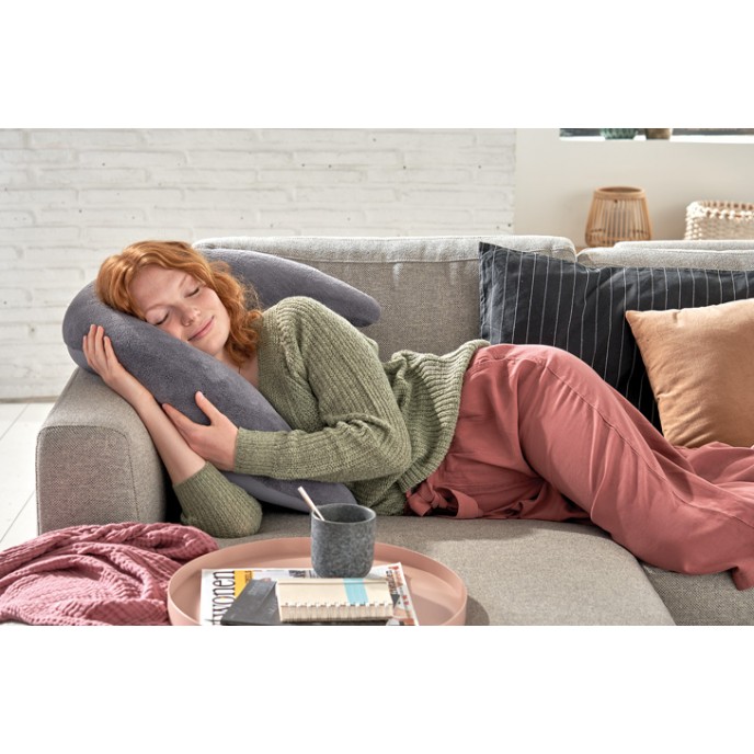 Theraline Maternity & Nursing Pillow Bamboo Moon Pebble Grey Theraline Maternity & Nursing Pillow Bamboo Moon Pebble Grey